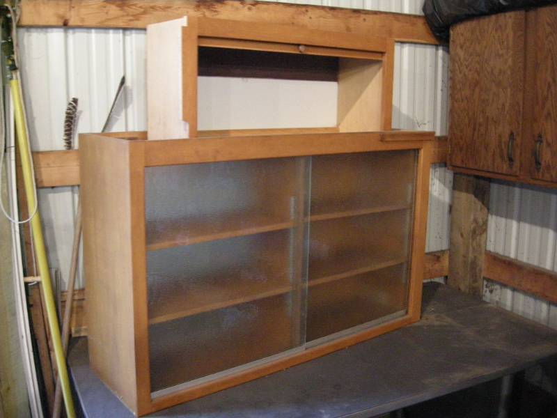 lot 40 image: Vintage Kitchen Center Island Upper Cabinet