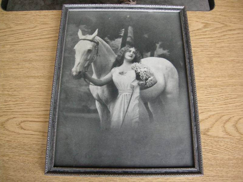 lot 50 image: Antique Horse Picture