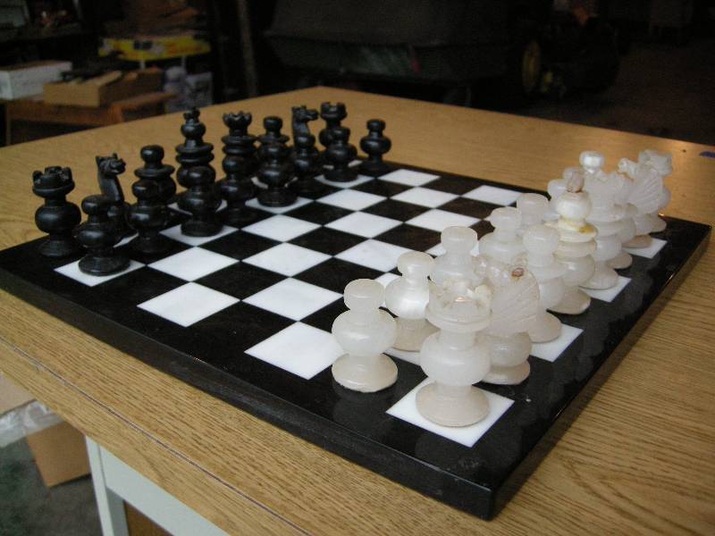 lot 60 image: Marble Chess Set