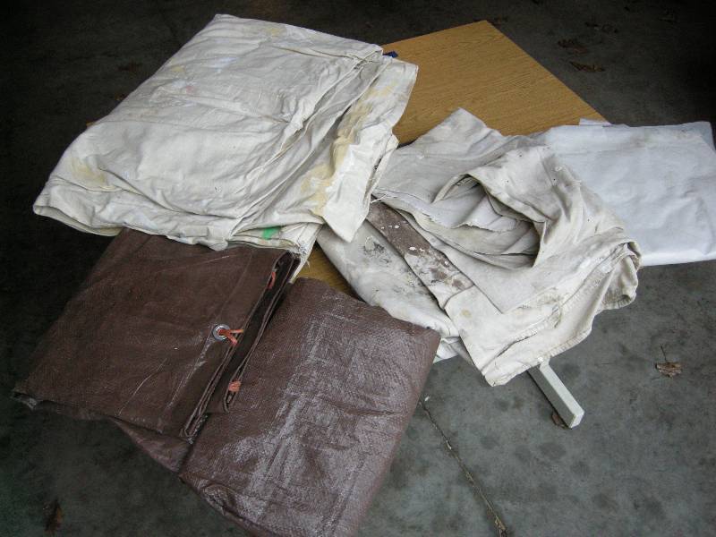 lot 63 image: Group Drop Cloths