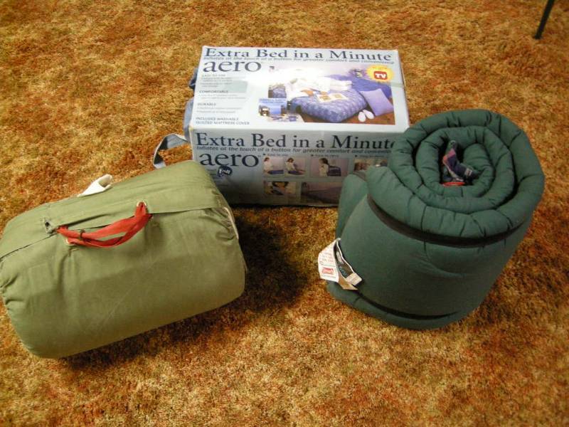 lot 120 image: Aero Bed and Sleeping Bags