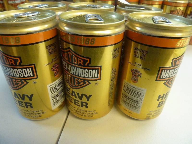 Harley Davidson Collectible Unopened Beer Cans