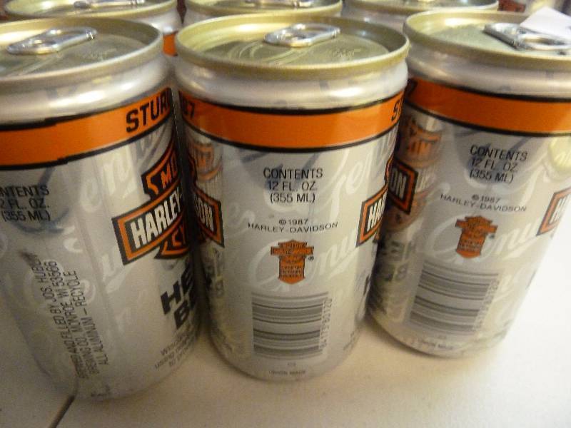 Harley Davidson Collectible Unopened Beer Cans