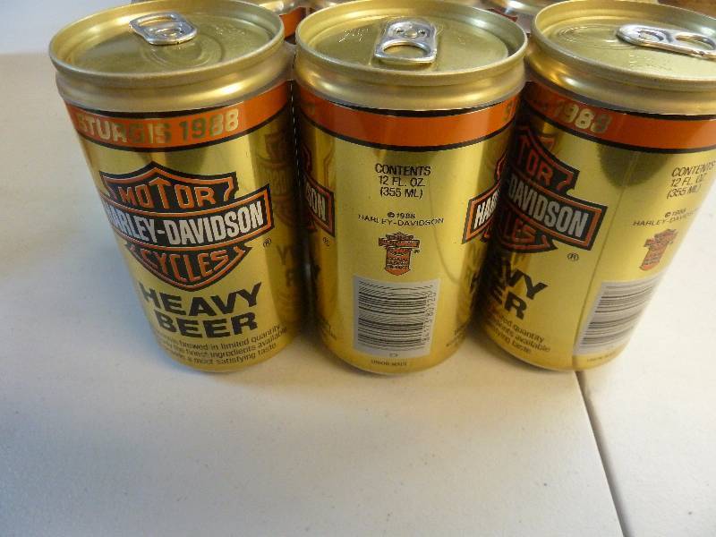 Harley Davidson Collectible Unopened Beer Cans