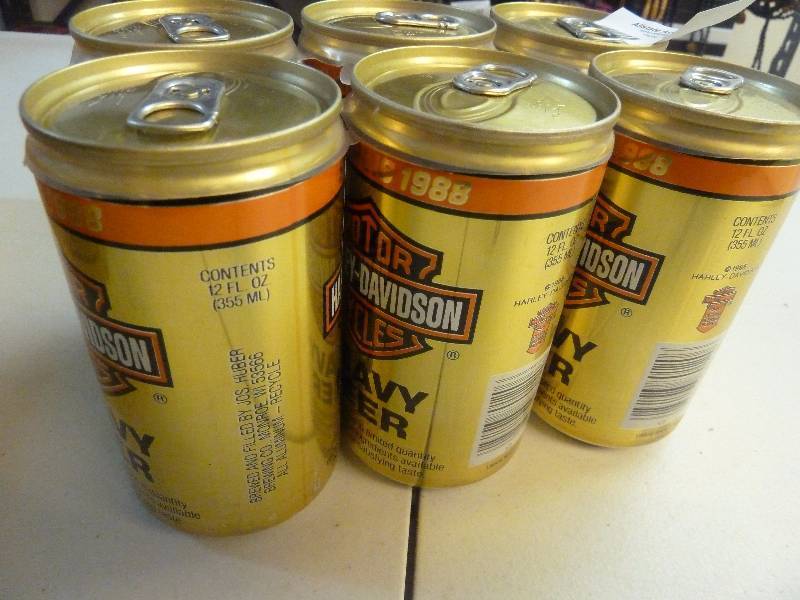 Harley Davidson Collectible Unopened Beer Cans