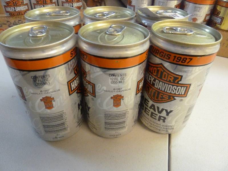 Harley Davidson Collectible Unopened Beer Cans