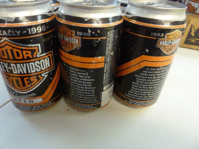 Harley Davidson Collectible Unopened Beer Cans