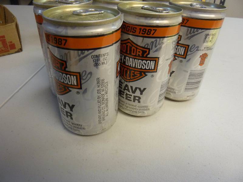 Harley Davidson Collectible Unopened Beer Cans