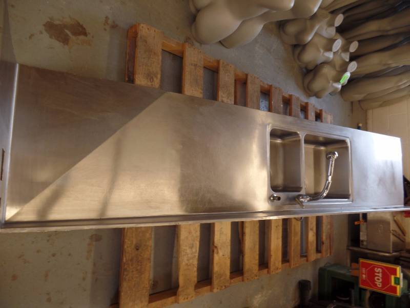 lot 521 image: Stainless Countertop with Double Sink