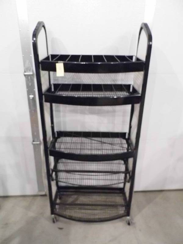 Rolling Metal Beverage Shelf