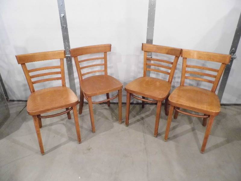 Lot of 4 Wood Chairs