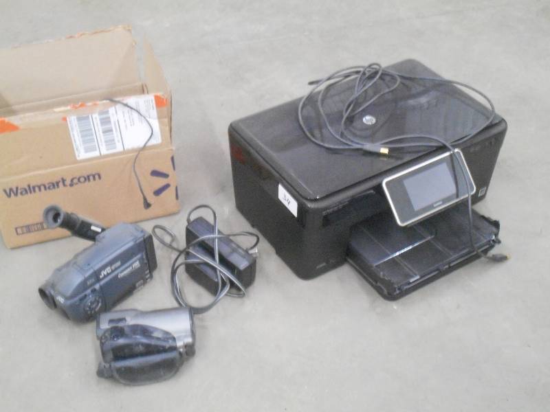 lot 34 image: Lot Of (2) Cam-Corders & (1) HP Ph...
