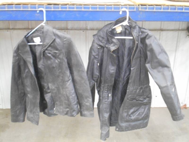 lot 39 image: (2) Leather Coats, Size Medium ...