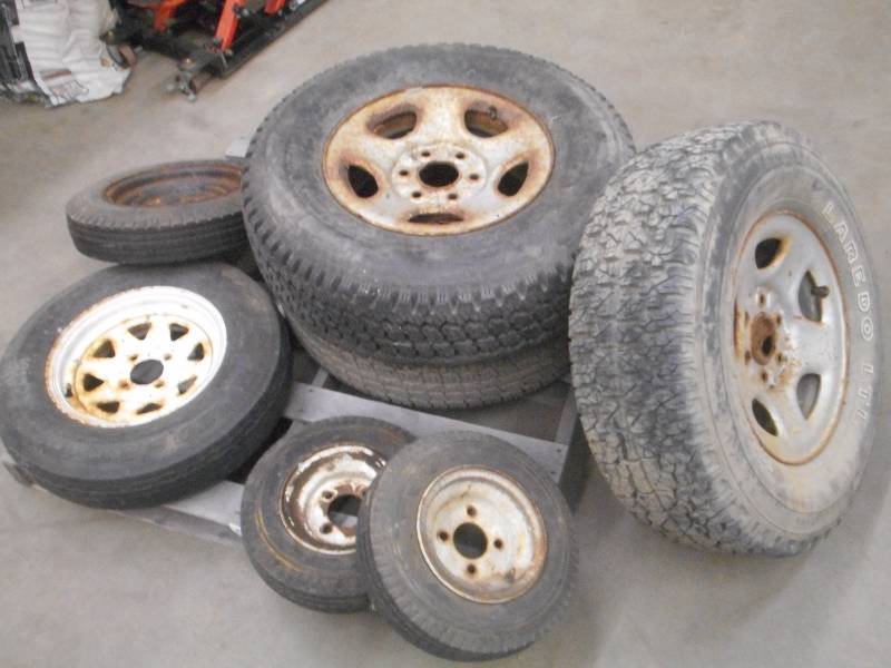lot 97 image: Pallet Lot Of Wheels & Tires (3) 6...