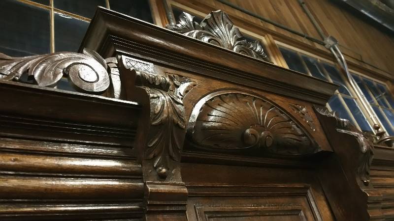 lot 3 image: Superb 1800s Flemish Carved Sideboard Cabinet