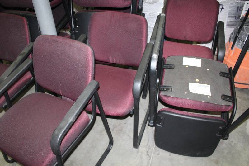 lot 9 image: Lot of (6) Padded Office Chairs