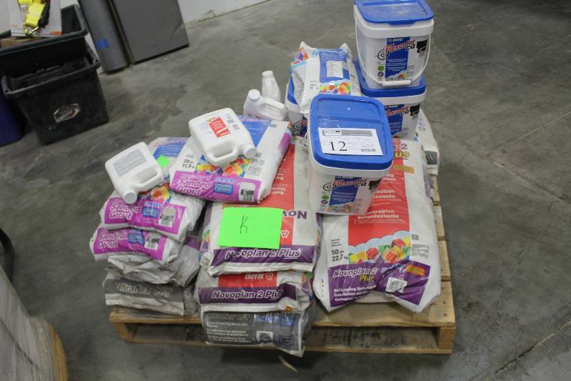 lot 12 image: Pallet Lot of (Approximately 19) Grout & Primer