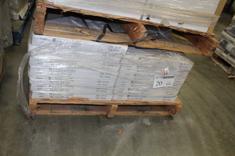 lot 20 image: 12 Pallet Lot of (Approximately 24) Boxes of 18x18in. Vinyl Tile