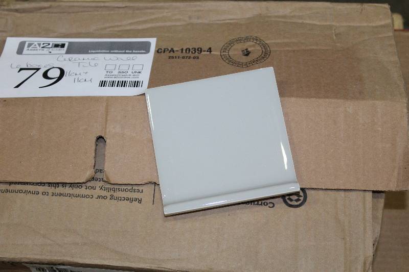 lot 79 image: Pallet Lot of (6) Boxes of 11x11cm. Desert Gray Semi Gloss Ceramic Wall Tile