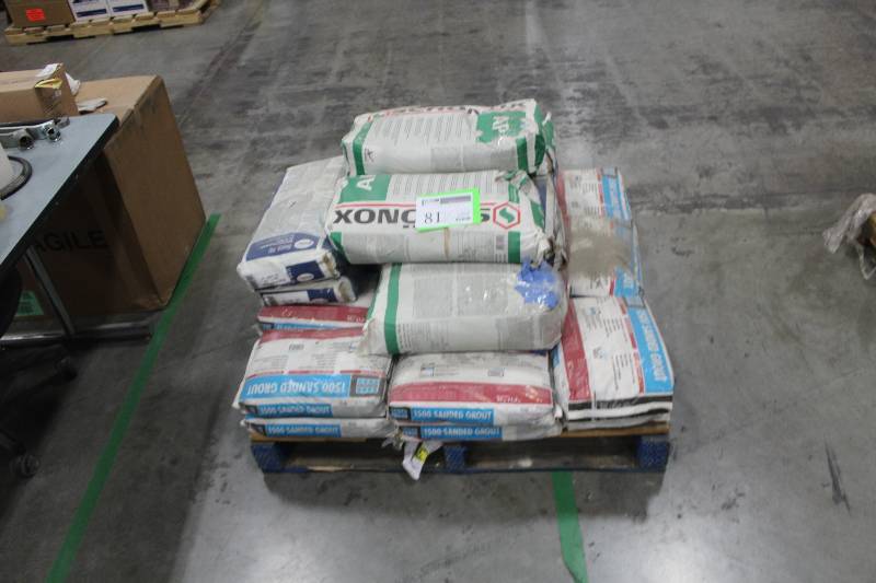 lot 81 image: Pallet Lot of (Approximately 19) Grout & Mortar