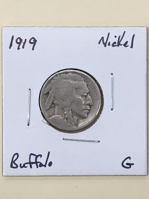 1919 P - Buffalo Head Nickel - Circ...