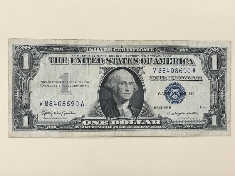 1957 B - $1 United States Silver Ce...