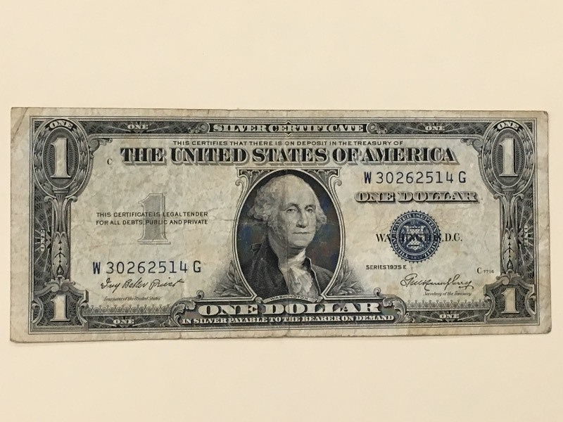 1935 E - $1 United States Silver Ce...