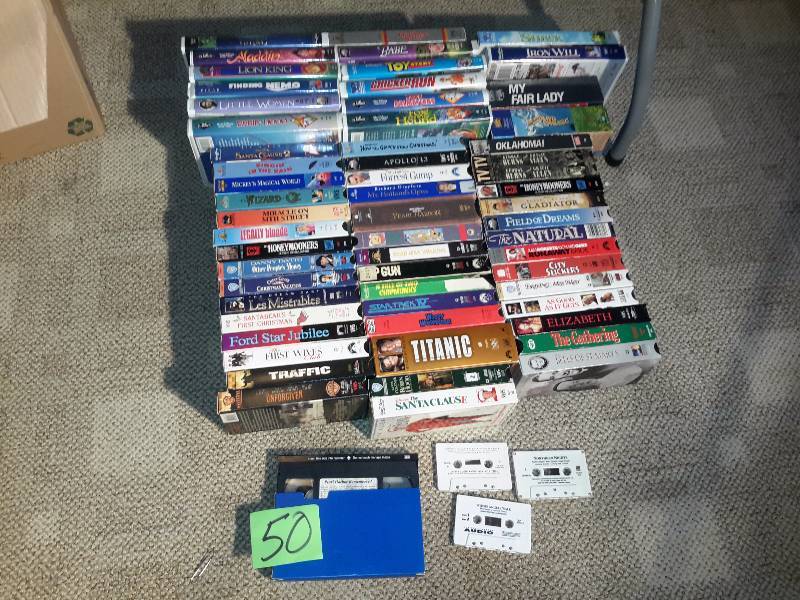 lot 50 image: VHS Tapes as shown.. Some classics here