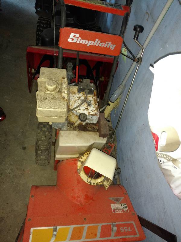 Simplicity Snow Blower Model #755 Untested | Chisago City Estate Sale 2