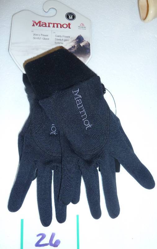 lot 26 image: Womens Marmot power stretch glove M...