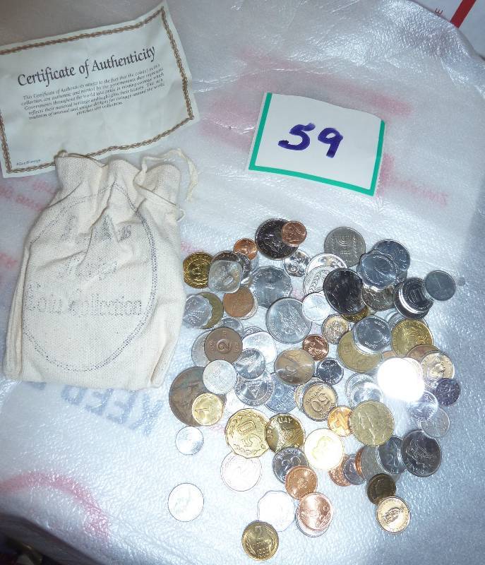 lot 59 image: Yes this is real money - bag of coi...