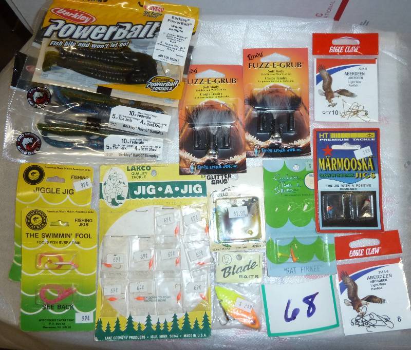 lot 68 image: Lot of fishing jigs, grubs, bait - ...