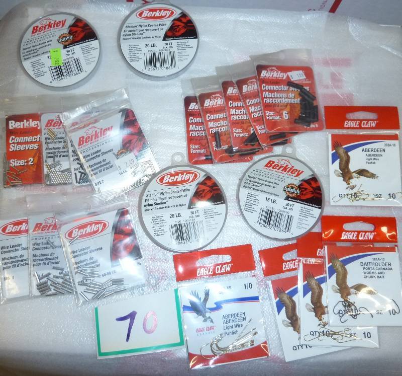 lot 70 image: Lot of leader wire and sleeves and ...