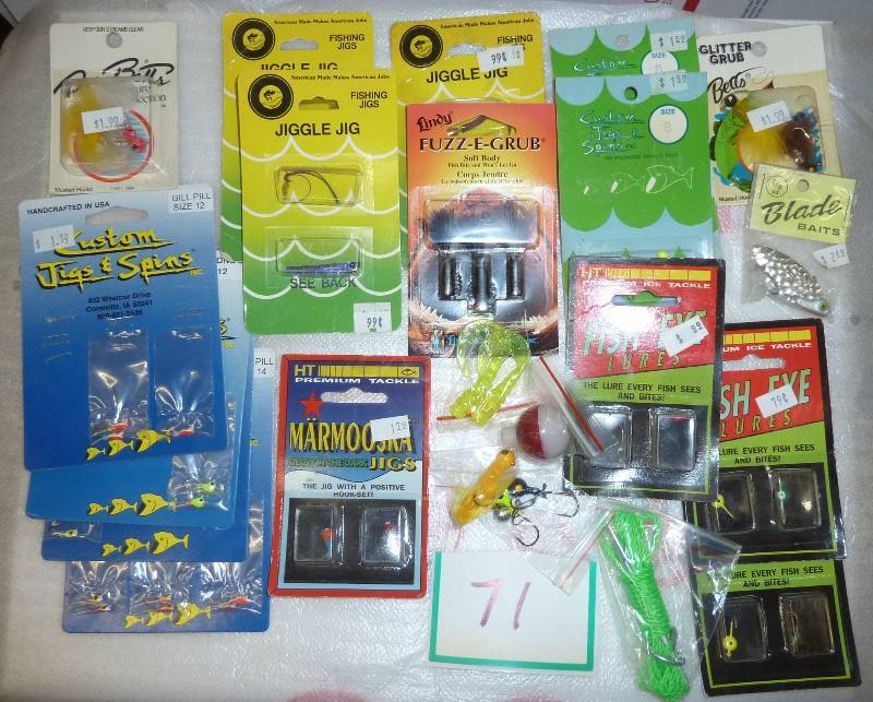 lot 71 image: Lot of fishing jigs, grubs - new...