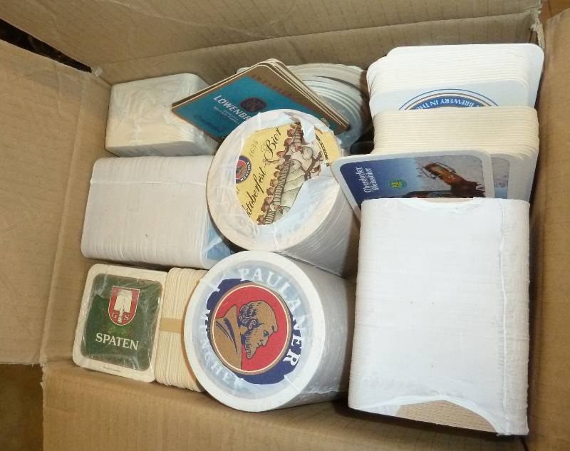 lot 76 image: box of about 800 beer coasters...