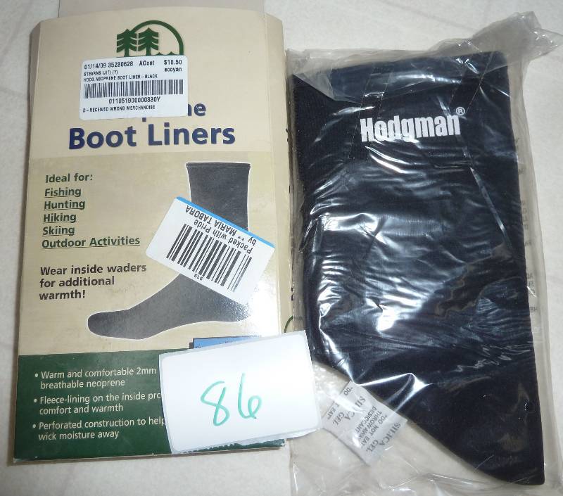 lot 86 image: Hodgman Neoprene Boot Liners size L...