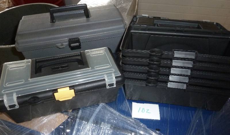 lot 102 image: 6 new tool boxes and 1 used...