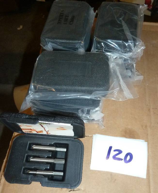 lot 120 image: 10 screw remover drill bit sets 3 s...