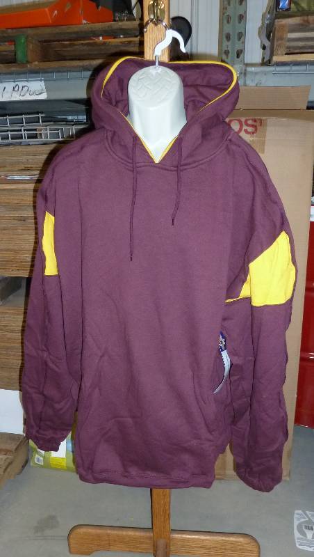 lot 126 image: Maroon and Gold hoodie 2XL - new...