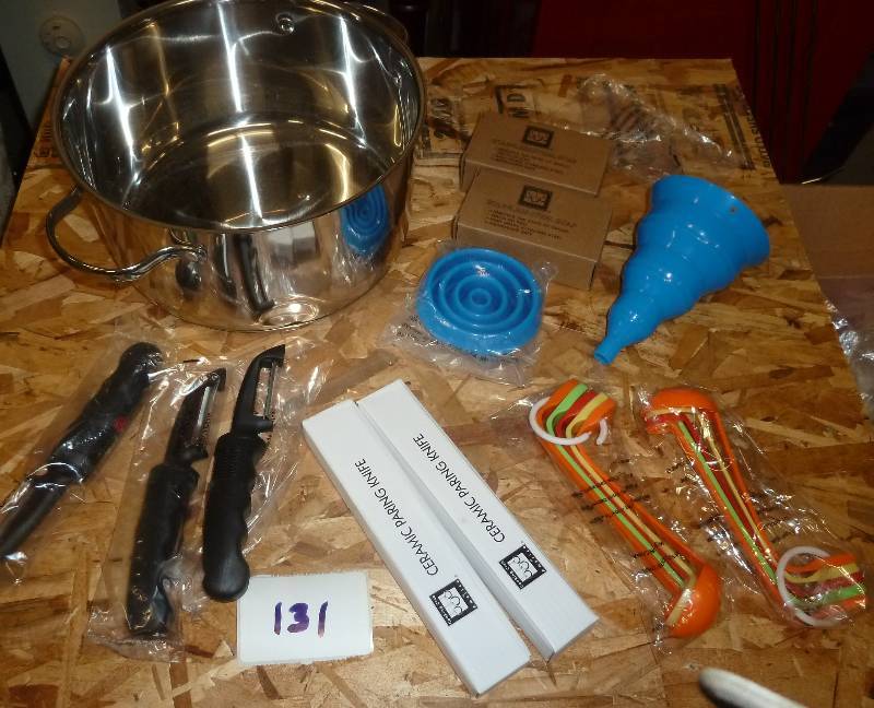 lot 131 image: kitchen lot all new 3 peelers, 2 pa...