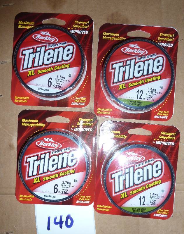 lot 140 image: 2 300 yd rolls of 12# fishing line ...