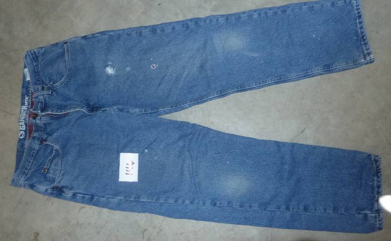 lot 146 image: gander flannel lined jeans 34x32...