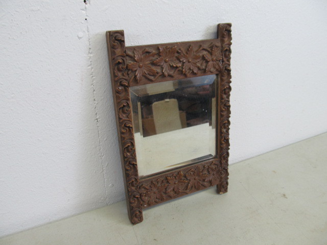 Antique Beveled Gesso Wall Mirror