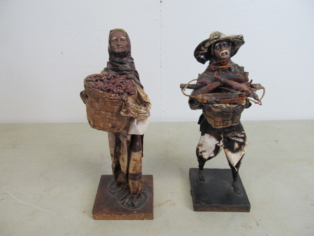 Vintage Folk Art Mixed Material Figures.