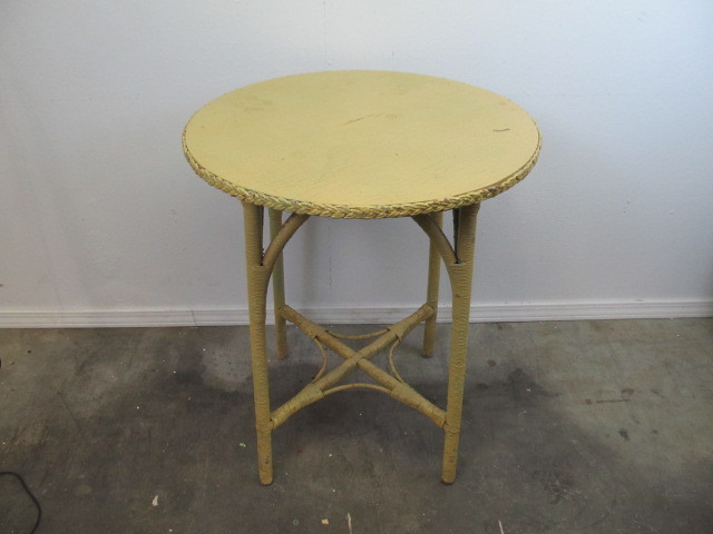 Vintage 1930s Painted Wicker Table