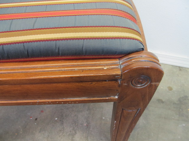 Large Vintage Scrolled Back Accent Chair