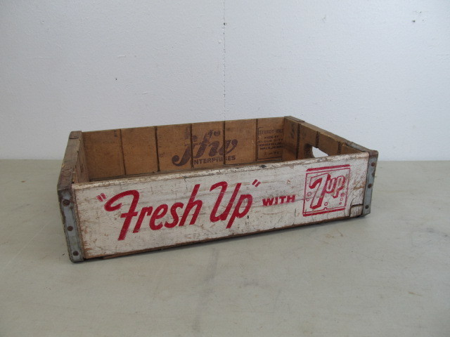 Vintage Wood 7UP Advertising Crate