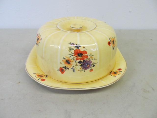 Antique Limoges Golden Glow Covered Serving Platter