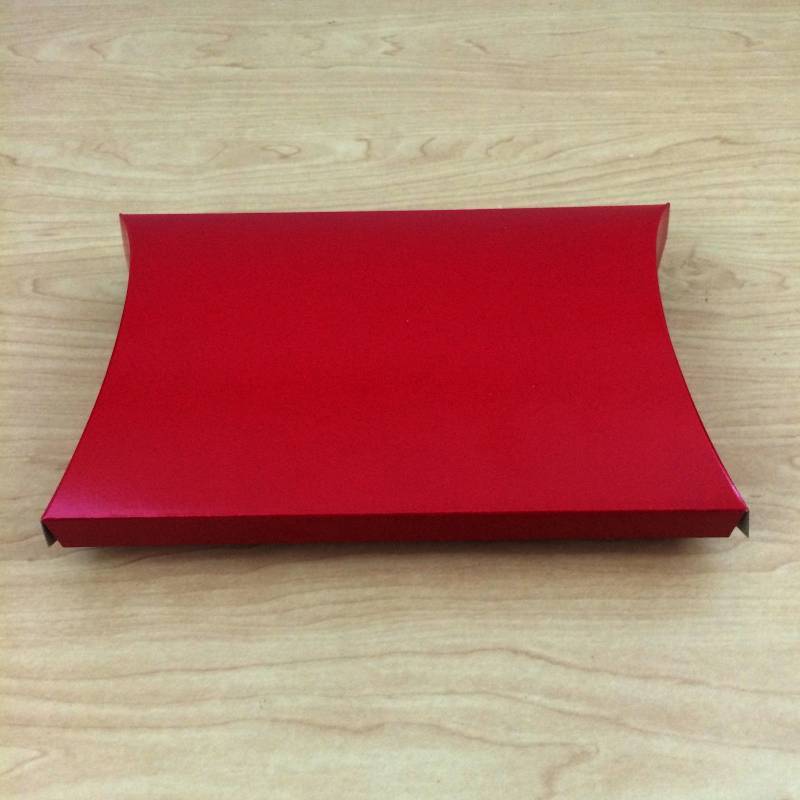 250ct Case Large Red Satin Pillow Boxes Gifts Christmas Hanukkah Kwanzaa New Years Valentines Wedding Party Favors 9x7x2 12