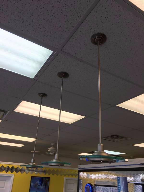 Set of 3 Halogen Counter Lamps (No Bulbs)
